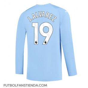 Manchester City Julian Alvarez #19 Primera Equipación 2023-24 Manga Larga